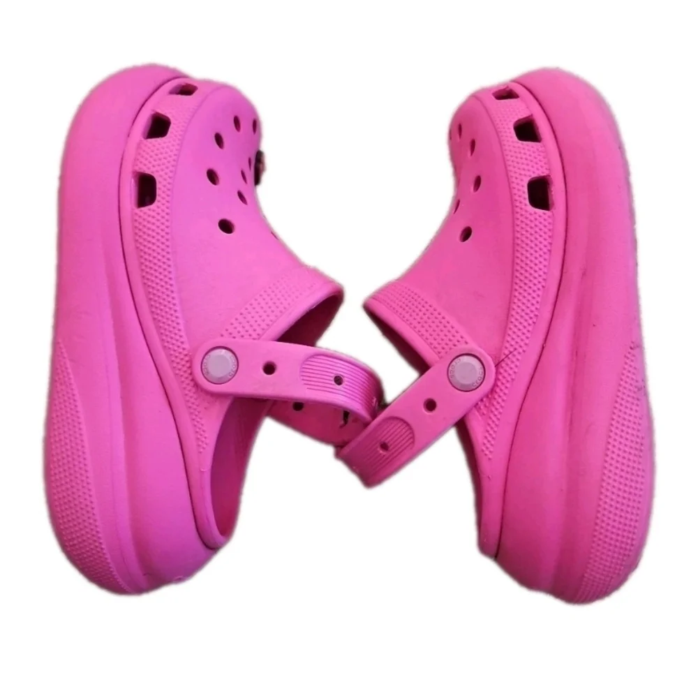 Crocs Classic Womens Pink Crush Platform Comfortable Slip-On Causal Clog 7 - Picture 8 of 13